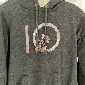 tentree Women's Floral Logo Charcoal Gray Hoodie - Medium